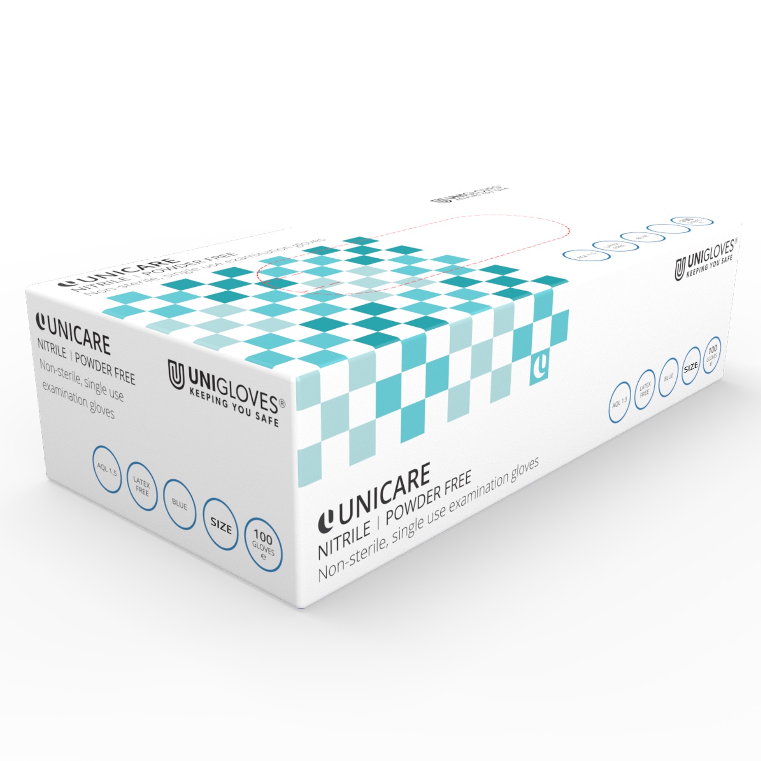 Blue Nitrile Powder Free Disposable Gloves box of 100 &pound;4.75 - image