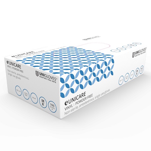 Blue Vinyl Powder Free Disposable Gloves box of 100 &pound;3.75 - image